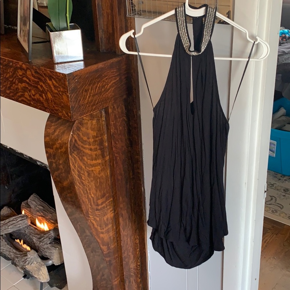 Black halter top